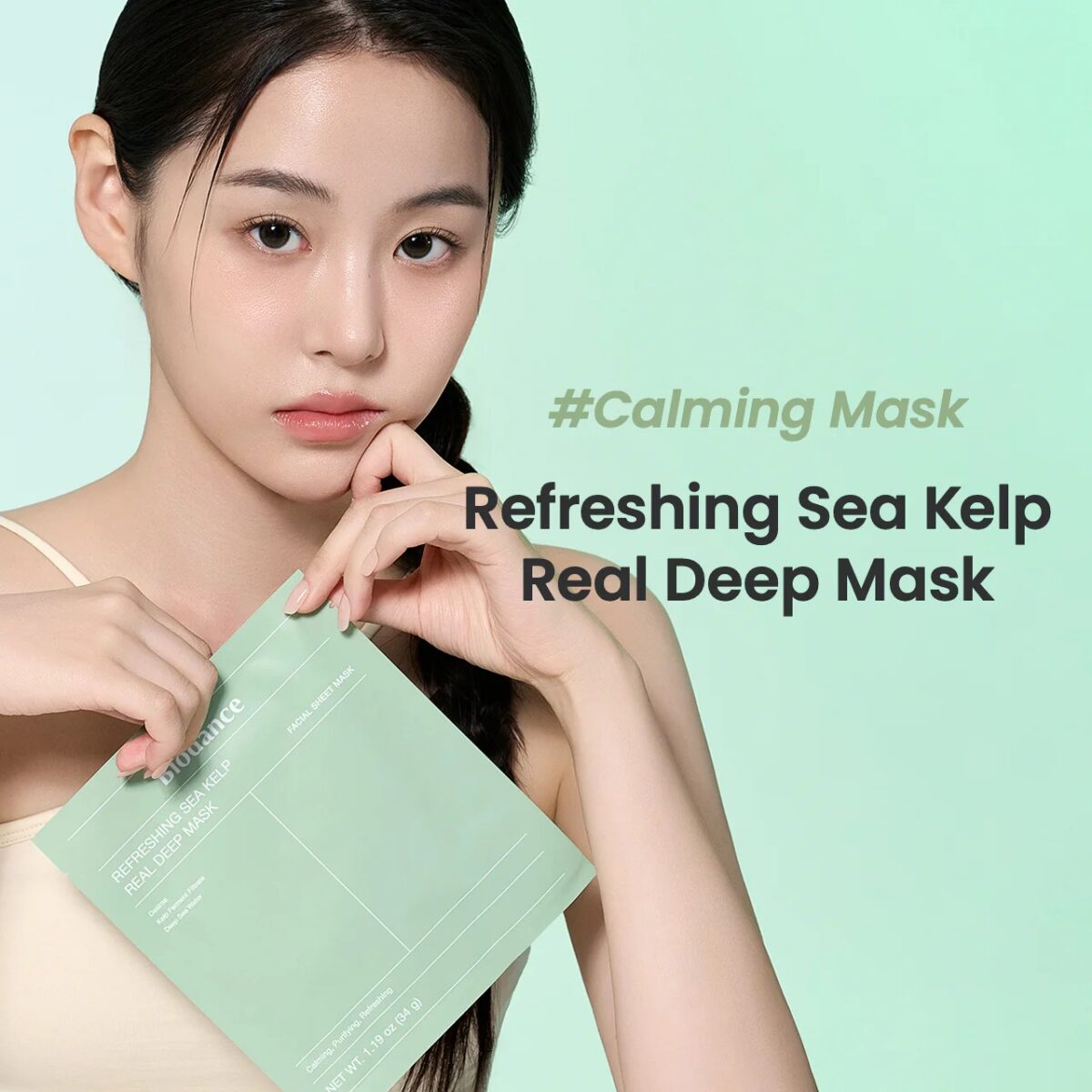 Biodance Refreshing Sea Kelp Real Deep Soothing and Moisturizing Face Mask -1pc/34g - Image 5
