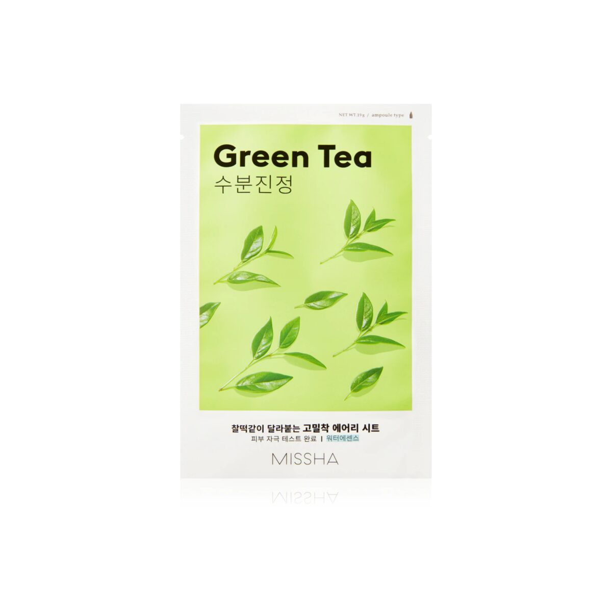 Missha Airy Fit Sheet Mask Green Tea Moisturizing - 19g - Image 1