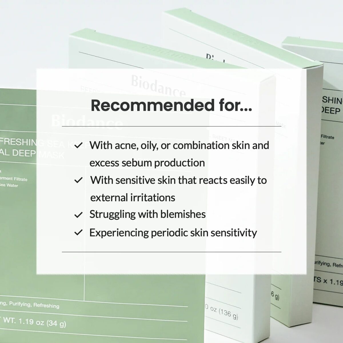 Biodance Refreshing Sea Kelp Real Deep Soothing and Moisturizing Face Mask -1pc/34g - Image 9